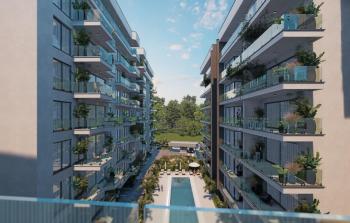 Kıbrıs Lefkoşa Minareliköy de Havuzlu Sitede Satılık Ödeme Planlı 1+1 Daireler