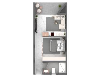 GİRNE KARAAĞAÇ BÖLGESİNDE PROJE İÇERİSİNDE 1 + 0 STÜDYO DAİRELER 