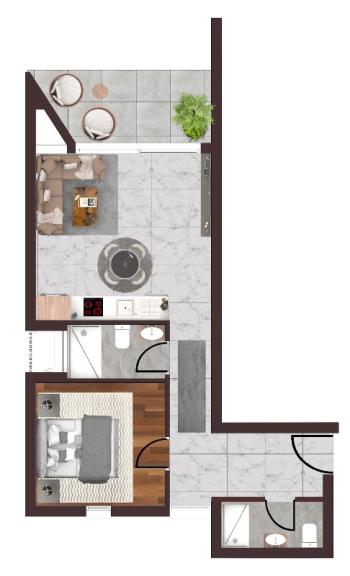 GİRNE KARAAĞAÇ BÖLGESİNDE PROJE İÇERİSİNDE 1 + 1 DAİRELER