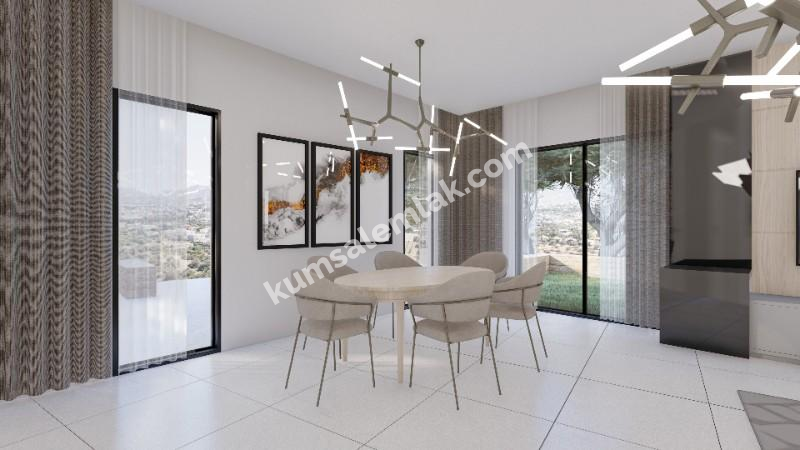 GİRNE BAHÇELİ BÖLGESİNDE DENİZ KENARI 4 + 1 DUBLEX VİLLA