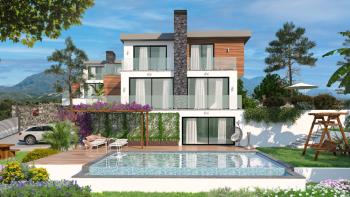 Kıbrıs Girne Çatalköy Bölgesinnde  950 m2 Arsa İçersinde Türk Koçanlı  Satılık Lüx 4+1 Deniz Manzaralı Villa 