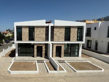 Girne Merkez, Doğanköy’de Satılık 3+1 İkiz Villa – Modern Tasarım, Sakin Konum 