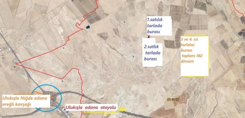 ULUKIŞLA  ALPAGUTTA   400 DÖNÜM  SATILIK TARLA