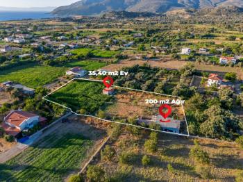 MUĞLA DATÇA KARAKÖYDE SATILIK TARLA EV VE AHIR