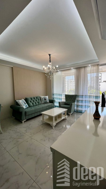 DEEP'TEN GENİŞ, FERAH OTURUMLU, EŞYALI 2+1 DAİRE