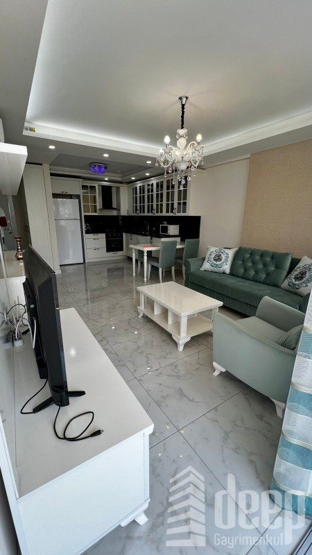 DEEP'TEN GENİŞ, FERAH OTURUMLU, EŞYALI 2+1 DAİRE