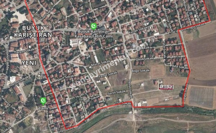 BÜYÜKKARIŞTIRAN'DA 675 m2 UYGUN FİYATLI 3 KAT İMARLI ARSA