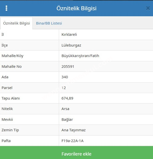 BÜYÜKKARIŞTIRAN'DA 675 m2 UYGUN FİYATLI 3 KAT İMARLI ARSA