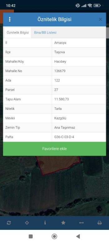 GÜVENAY-AMASYA TAŞOVA HACIBEY KÖYÜNDE 11580 M2 SATILIK TARLA