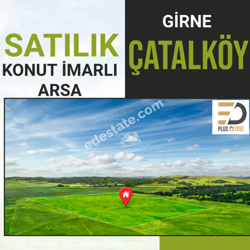 Girne Çatalköy'de Dağ Ve Deniz Manzaralı Satılık Arsa