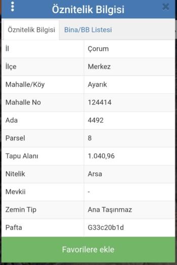 GÜVENAY – ÇORUM AYARIK BAĞLARINDA TED KOLEJİ CİVARI VİLLA ARSASI
