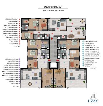 GÜVENAY - UZAY ERDEMLİ PROJESİ'nde Satılık 3+1 ve 4+1 Lüks Daireler!