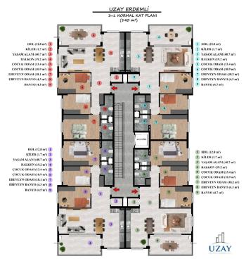 GÜVENAY - UZAY TEKCEVİZ PROJESİ'nde Satılık 3+1 Lüks Daireler!