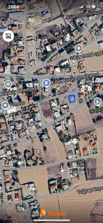 Lefkoşa Alayköy'de K-PET Kuruçeşme Petrol Arkası SATILIK KÖŞE ARSA