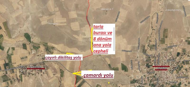 NİĞDE ÇAYIRLIDA  SATLIK  YOLA CEPHELİ 8 dönüm  tarla 