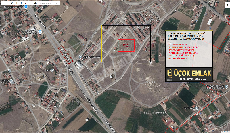 AFYON ÜÇOK EMLAKTAN SALAR DA SATILIK FIRSAT İMARLI ! ARSA