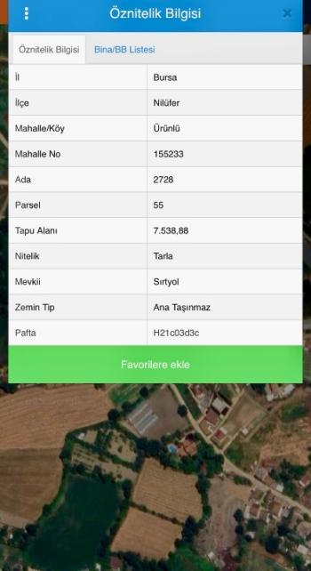 DijitalEmlak’tan Nilüfer Ürünlüde 7.5 dönüm Satılık Yatırımlık Kıymetli Arazi