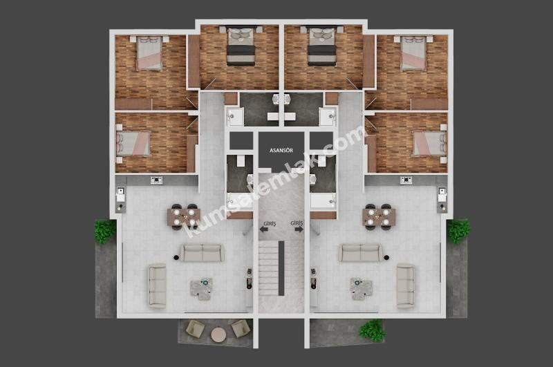 LEFKOŞA HAMİTKÖYDE TAKSİTLİ 3+1 DAİRELER 