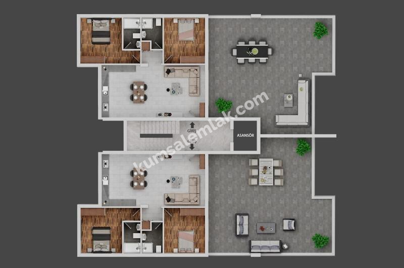 LEFKOŞA HAMİTKÖYDE TAKSİTLİ 3+1 DAİRELER 