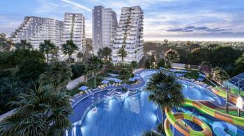 MAĞUSA GEÇİTKALE BÖLGESİNDE LÜKS SİTE İÇERSİNDE SATILIK 1 + 1 DAİRELER