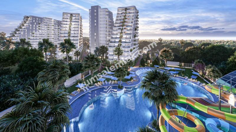 MAĞUSA GEÇİTKALE BÖLGESİNDE LÜKS SİTE İÇERSİNDE SATILIK 1 + 1 DAİRELER