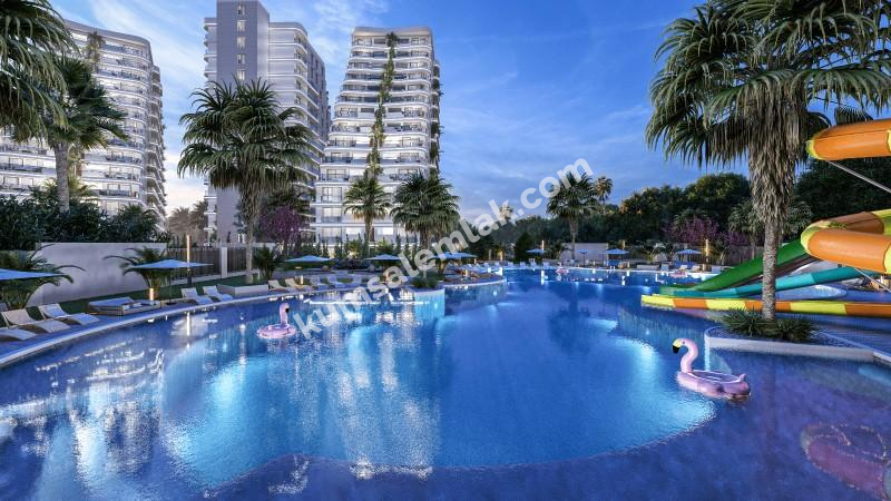 MAĞUSA GEÇİTKALE BÖLGESİNDE LÜKS SİTE İÇERSİNDE SATILIK 1+0 STÜDYO DAİRELER 