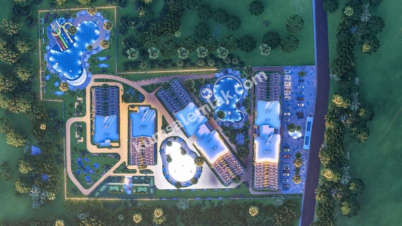 MAĞUSA GEÇİTKALE BÖLGESİNDE LÜKS SİTE İÇERSİNDE SATILIK 1+0 STÜDYO DAİRELER 