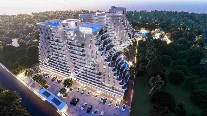 MAĞUSA GEÇİTKALE BÖLGESİNDE LÜKS SİTE İÇERSİNDE SATILIK 1+0 STÜDYO DAİRELER 