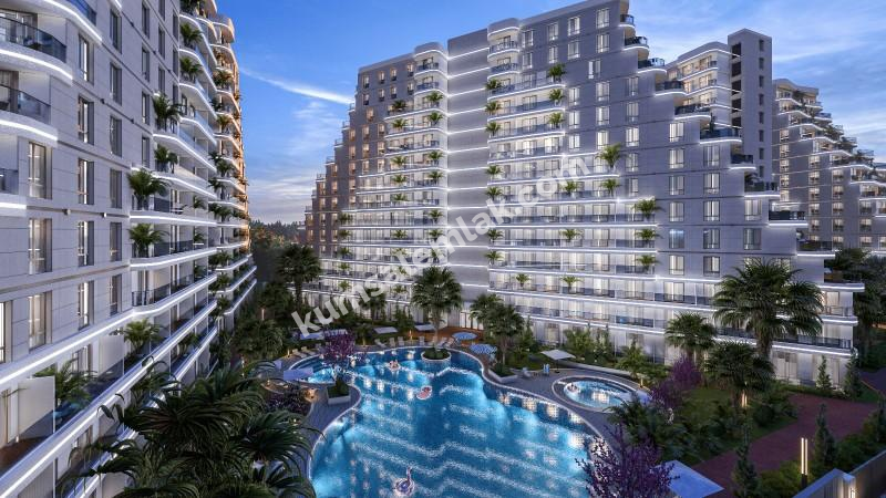 MAĞUSA GEÇİTKALE BÖLGESİNDE LÜKS SİTE İÇERSİNDE SATILIK 1+0 STÜDYO DAİRELER 