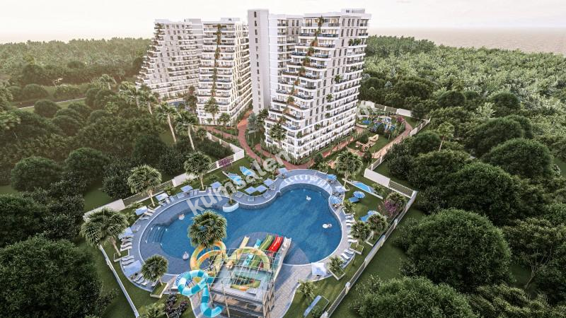 MAĞUSA GEÇİTKALE BÖLGESİNDE LÜKS SİTE İÇERSİNDE SATILIK 1+0 STÜDYO DAİRELER 