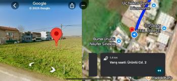 DijitalEmlak’tan Nilüfer Ürünlü Ana caddede Kiralık 2.700 m2 Arazi. 