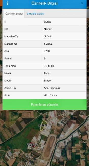 DijitalEmlak’tan Nilüfer Ürünlü Ana caddede Kiralık 9.450 m2 Arazi. 