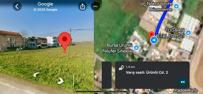 DijitalEmlak’tan Nilüfer Ürünlü Ana caddede Kiralık 2.700 m2 Arazi. 