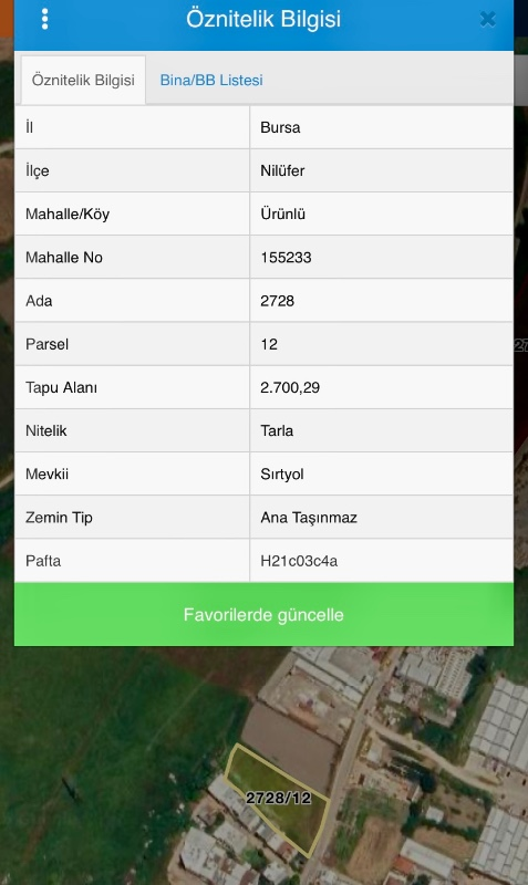 DijitalEmlak’tan Nilüfer Ürünlü Ana caddede Kiralık 2.700 m2 Arazi. 