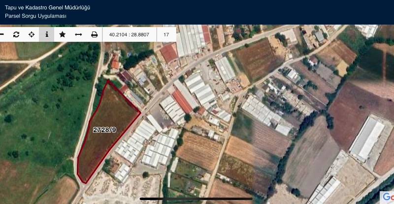 DijitalEmlak’tan Nilüfer Ürünlü Ana caddede Kiralık 9.450 m2 Arazi. 