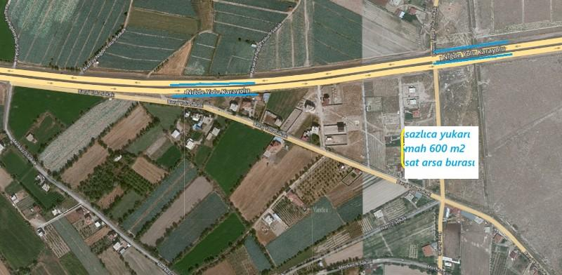 SAZLICA YUKARI MAH.  600 M2 SATILIK ARSA 