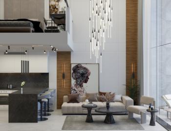 KKTC Girne Esentepe Casa del Mare Projesinde Havuz Manzaralı Satılık 1+1 Loft Gardenhouse