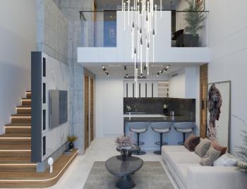 KKTC Girne Esentepe Casa del Mare Projesinde Havuz Manzaralı Satılık 1+1 Loft Gardenhouse