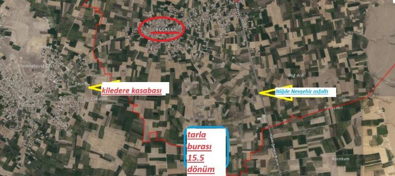 AĞCAŞAR köyünde   15.5  DÖNÜM SATILK  VERİMLİ TARLA 