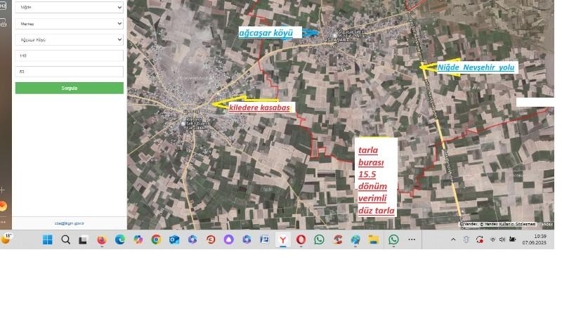 AĞCAŞAR köyünde   15.5  DÖNÜM SATILK  VERİMLİ TARLA 