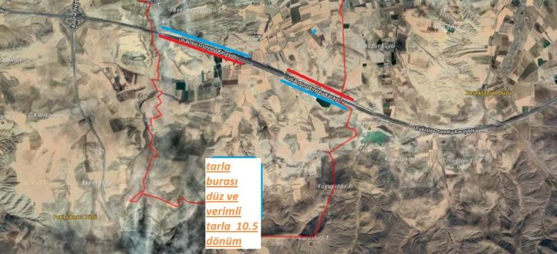 ULUKIŞLA  OVACIK KÖYÜNDE  büyük mera yanı 10.5  DÖNÜM SATILIK TARLA 