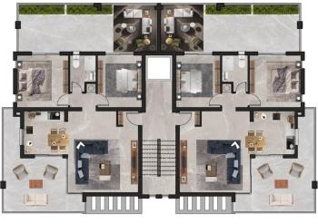 ORTAKÖY'DE 2+1 PENTHOUSE 