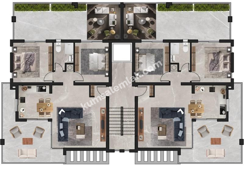 ORTAKÖY'DE 2+1 PENTHOUSE 