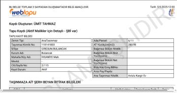 GİRESUN BULANCAK ARSA TAPU SAHİBİ PERTA EMLAK ÜMİT TAHMAZ