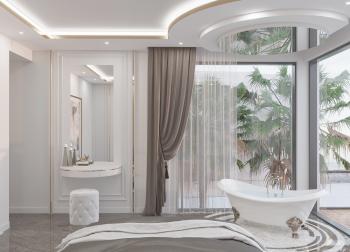 Kıbrıs Girne Çatalköy bölgesinde Türk Tapulu Denize Sıfır Kendi Koyu Bulunan Süper Lüks Triplex Villa 