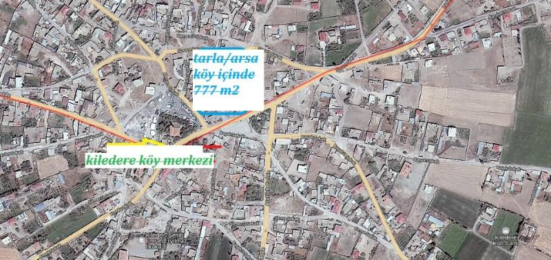 KİLEDERE  KASABASINDA 777 M2  SATILIK  ARSA