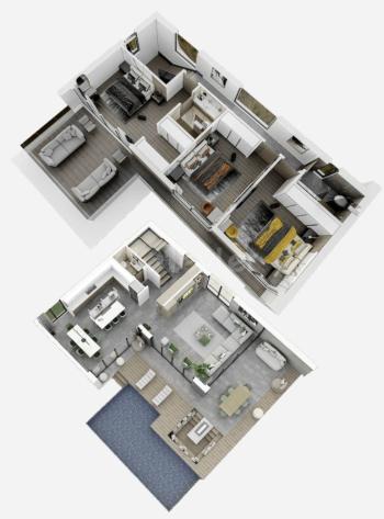 Kıbrıs Girne Alsancak'da Kiralık Lüks 3+1 Havuzlu Villa