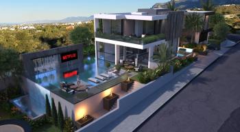 Kıbrıs Girne Edremit Bölgesinde 7+2 Süper Lüks Kapanmaz Deniz Manzaralı Villa 
