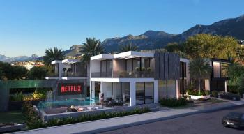 Kıbrıs Girne Edremit Bölgesinde 7+2 Süper Lüks Kapanmaz Deniz Manzaralı Villa 