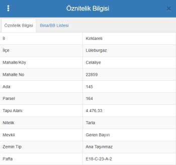LÜLEBURGAZ CELALİYE KÖYÜ RESMİ YOL MÜSTAKİL SATILIK PARSEL